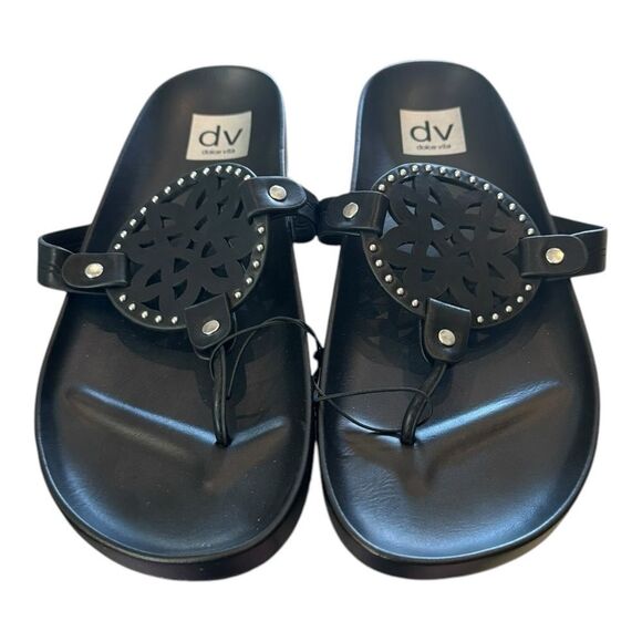 New DV Dolce Vita Women's Black Pandora Slide Sandals 9 - Picture 4 of 6